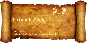Halpert Márk névjegykártya